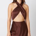 Cotton Candy LA Chocolate Brown Cut Out Halter Mini Dress. Worn Once. Size Small Photo 0