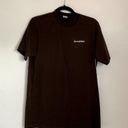 NWT Sporty & Rich Brown Serif Logo Embroidered Tee T Shirt Photo 1