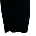 David Meister  Dress Womens 8 Black Faux Velvet Cap Sleeve Cocktail Sheath Dress Photo 3