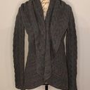 CAbi  #720 Circle knit cardigan sweater shawl collar open front draped M Photo 1