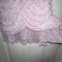 She & Sky  off the shoulder light mauve ruched body con dress women size L Photo 4