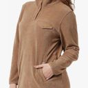 32 Degrees Heat  Tan Brown Midweight Snap Arctic Fleece Pullover Large Comfy Photo 2