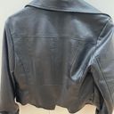 Aeropostale Black Leather Jacket Size M Photo 1