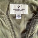 American Eagle  Olive Green Soft Bomber Jacket Lightweight Full Zip Size XS Photo 3