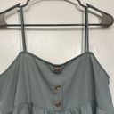 Paper Crane Women's  Dainty Sage Ruffle Tiered Buttoned Tank Top Blouse Size Med Photo 2