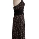 Donna Morgan  Dress Halter Brown Black White Print Ruched Waist Dress Size 8 NEW Photo 3