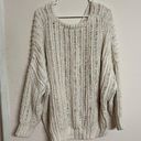 Free People nwot  Women's cream M cotton oversized sweater crochet. Photo 1