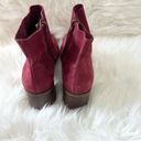 Gianni Bini GB  Sz 9 M Burgundy Red Leather Ankle Booties Boots Nubuck Fall Photo 7