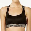 Calvin Klein  Women's Small Lightly Lined Bralette Black/Grey Sports Bra Photo 0