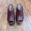 sbicca  • Guthrie wedge sandal platform brown leather peep toe mule slide clog Photo 2