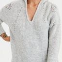 American Eagle  Grey Wool Blend Jegging Fit Boxy Sweater Womens Pullover Boho L Photo 0