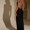 Meshki Black Satin Maxi Dress Photo 3