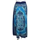 Studio West  Skirt Womens Small Blue Printed A-Line Casual Boho Bohemian Hippie Photo 3
