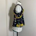 Tanya Taylor , garden print, violet silk asymmetric top size 8 Photo 6