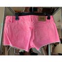 PINK - Victoria's Secret Hot Pink Jean Shorts Photo 1