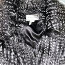 BCBGeneration Black Speckled Faux Fur Ostrich‎ Vest Vegan Sz Small Retails $128 Photo 2