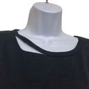 n:philanthropy  Womens S Cypress Slit T Shirt Black Distressed Short Sleeve NWT Photo 2