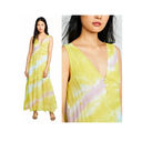 Young Fabulous and Broke  YFB Raquel Tie Dye Maxi Dress in Zest Ripple Wash Sz S Photo 0