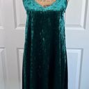 Bobeau Sz M  Green Velvet Spaghetti Strap Dress Photo 1