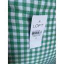 The Loft NWT Gingham Linen Blend Side Slit Midi Skirt in Green & White Size 8 Photo 5