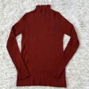 Nine West  Women’s Ribbed Mock neck sweater in Cherry Merlot size Large Photo 9