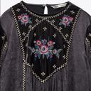 ZARA  EMBROIDERED MIDI Dress w/ Round Neck & Long Sleeves w/ Elastic Cuffs NEW Photo 15