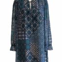 Jessica Howard  Blue Patchwork Print Blouson Long Sleeves Shift Dress Size 16 NEW Photo 1