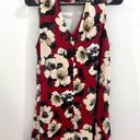 fab'rik Red mocha and black floral keyhole halter dress size small Photo 5