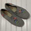 American Eagle AE gray floral slip on sneakers Photo 0