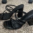 Faux Croc Heels Black Size 7.5 Photo 0