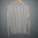 Harper  lane gray distressed fringe sweater Photo 7