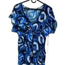 Susana Monaco Susana‎ Monaco Pauline Blue Tie dye Sheer Blouse NWT size 4 Photo 0