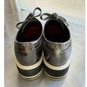 PRADA  Gray Oxford Wingtip Platform Lace Up Shoes SZ 6.5 Italy EUC Photo 3