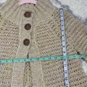 Free People Open Knit Cream and Yellow 3 Button Flared Sleeve Cardigan Photo 11