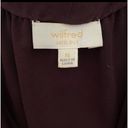 Wilfred  Aritzia Silk Sabine Faux Wrap Tie Dress Cardamom Burgundy XS Photo 4