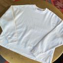 We Wore What  Revolve Cream Ivory Boxy Oversized Crewneck Sport Sweatshirt Medium Photo 0