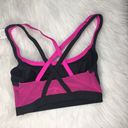 Natori Josie  Pink & Black Strappy Sports Bra Photo 2