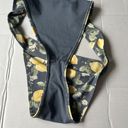 Abercrombie & Fitch  Lemon Print High Leg Cheeky Bikini Bottom sz M Photo 3