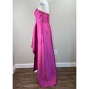 Alfred Sung  Tea Rose Pink Strapless High Low Satin Twill Formal Gown Size 6 NWT Photo 9