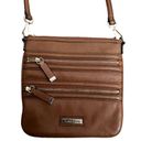 Calvin Klein  Crossbody Purse Brown Leather-Like Pockets Handbags Bags Zipper Photo 3