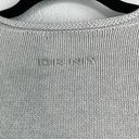 DKNY  Light Gray Rounded Crew Neck Heavy Sweater Oversized Large Photo 11