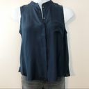 AG Adriano Goldschmied Adriano Goldschmied AG Anthro Navy Blue Silk Sleeveless Blouse Top L new nwt Photo 98