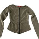 n:philanthropy  Jacket Womens Small Solid Green Full Zip Ribbed Knit Long Sleeve Photo 0