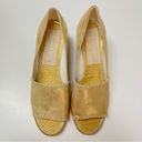 Jack Rogers Metallic Gold Canvas Palmer Espadrille Ripe Heel Wedge Size 9.5 Photo 10