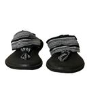 Sanuk Women's Yoga Sling 2 Black/White SWS10001 Slingback Sandals Shoes Size 6 Photo 1