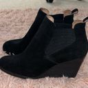 Caslon  Black Wedge Leather Booties Photo 0