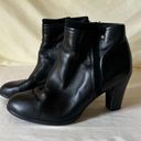 Giani Bernini  Black Leather Heeled Ankle Boot Booties Inside Zip Womens 9.5 Photo 2