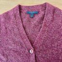 ALLSAINTS  Women's Burgundy Wool Button Front V-Neck Crop Cardigan Size Large Photo 2