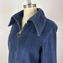 Big Bud Press Blue Corduroy Zip Up Casual Front Pockets Jacket Size Medium Photo 1