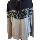 Hem & Thread  Leopard Print Pullover Hoodie Sweatshirt Sz XL Photo 0